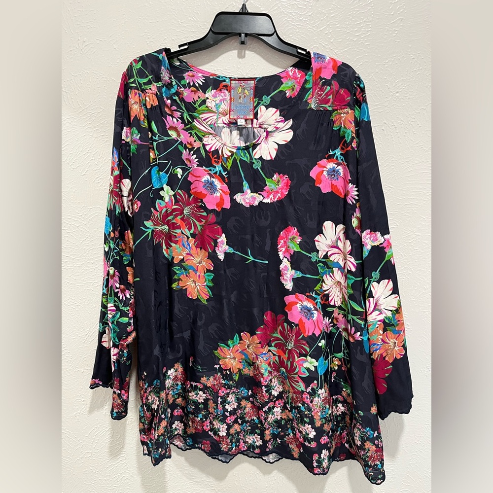 JOHNNY WAS OASIS TANDIS BLOUSE Top Multicolor Size Large - Picture 9 of 10